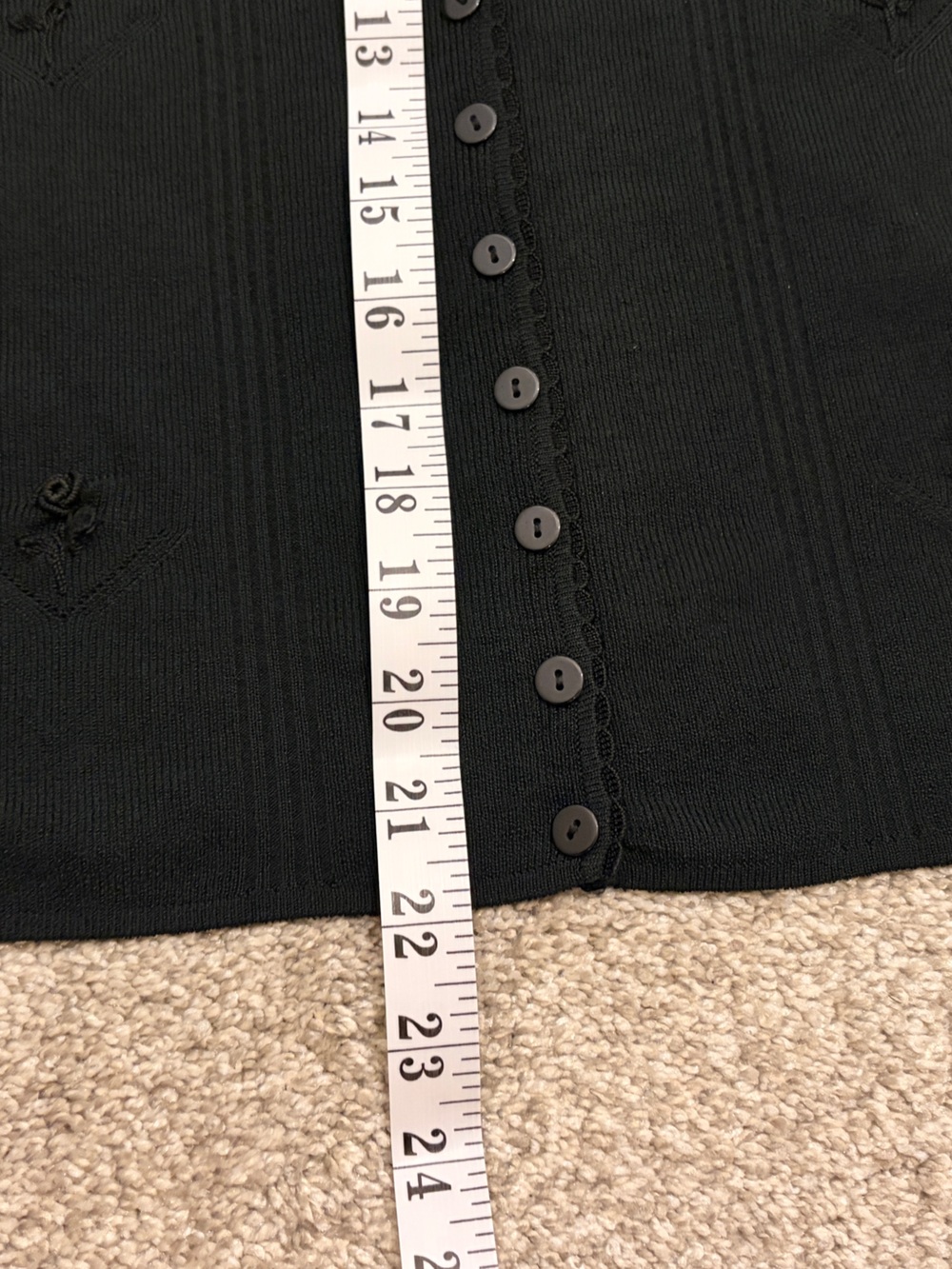 VINTAGE Black Top | Button Down  - M/L - Picture 3 of 6